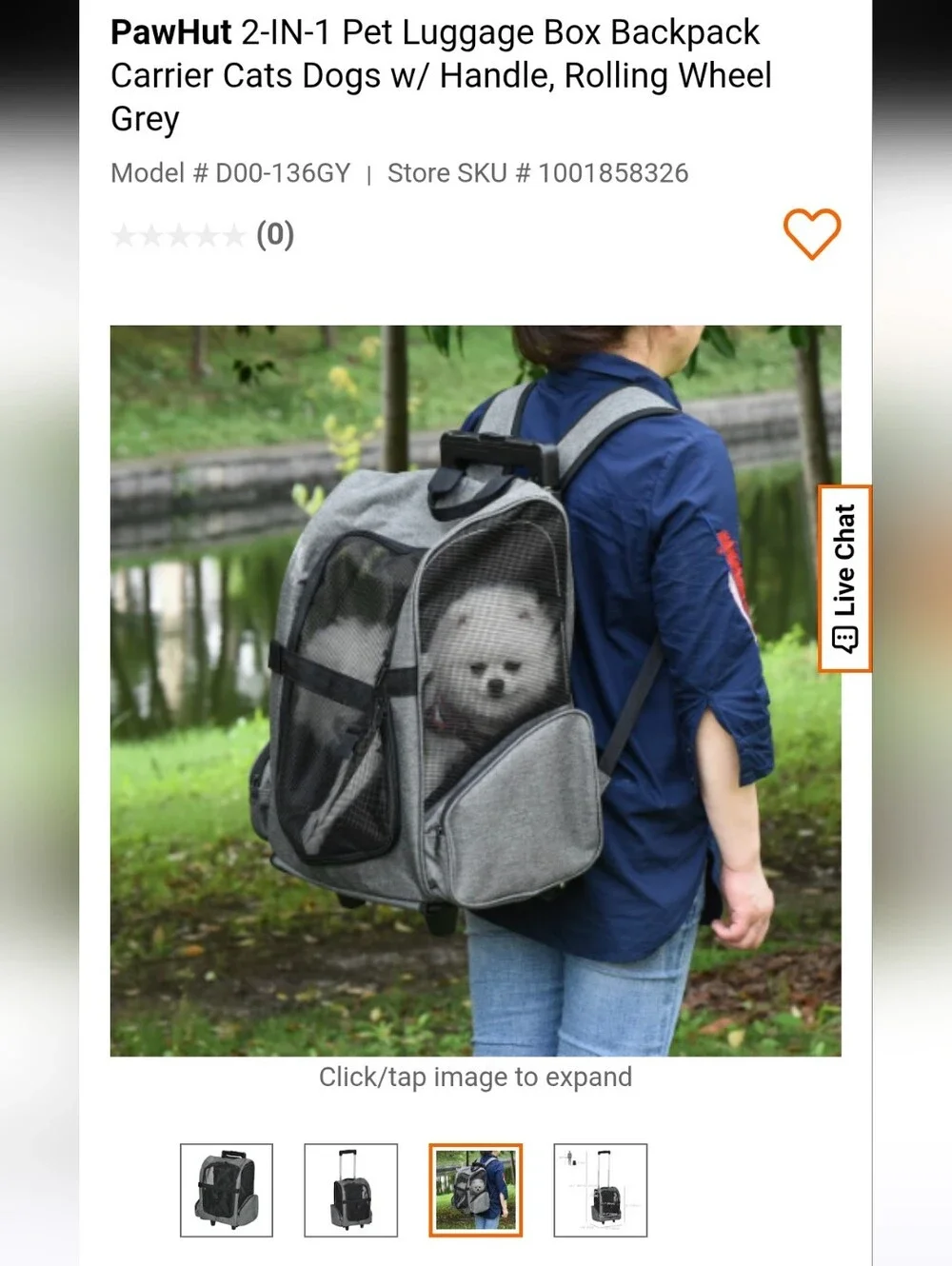 Gray Mesh Pet Carrier Rolling Backpack